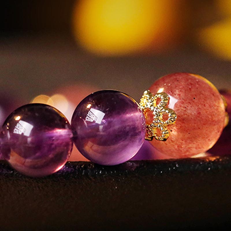 8mm Natural Citrine Prosperity Bracelet for Protection