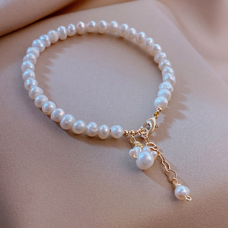 Pearl Cat Paw Healing Bracelet | Wisdom & Loyalty