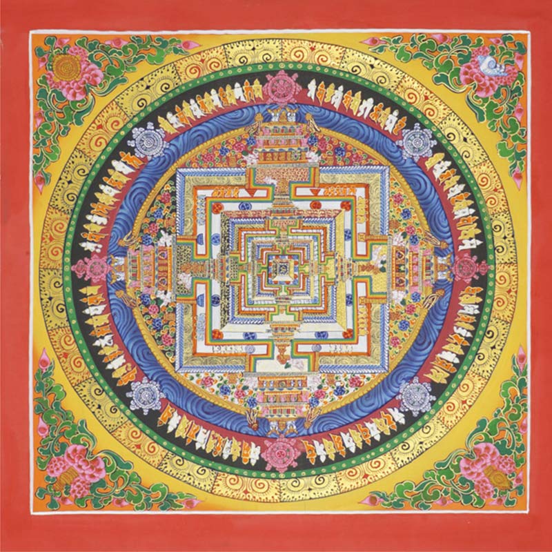 Handmade Tibetan Thangka Painting | 37x42cm Spiritual Art