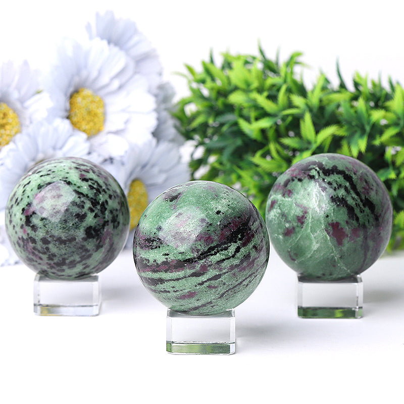 55mm Ruby in Zoisite Crystal Healing Sphere