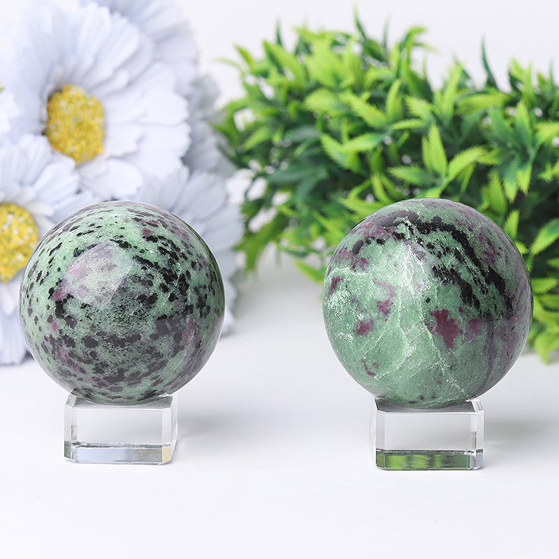 55mm Ruby in Zoisite Crystal Healing Sphere