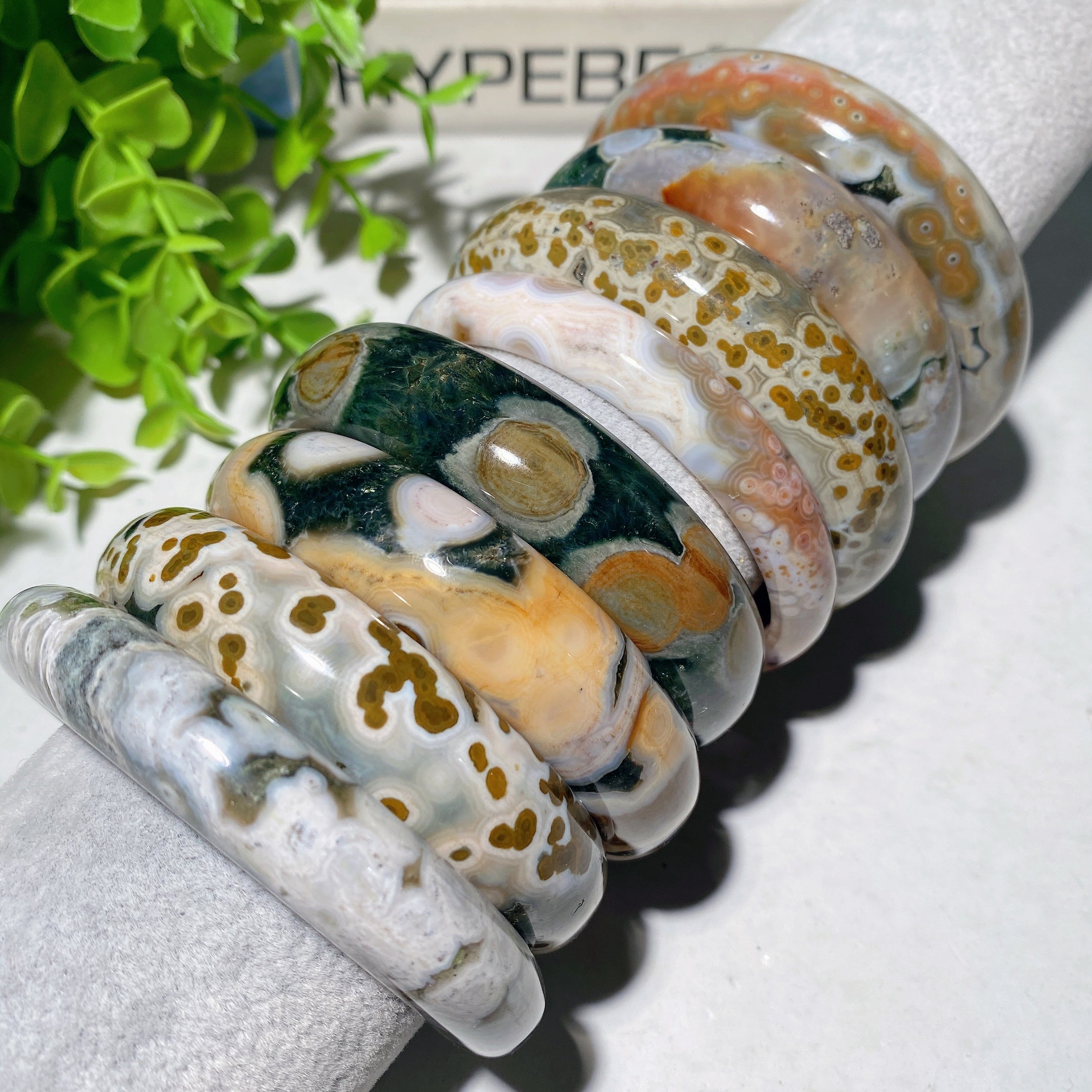 56-59mm Ocean Jasper Agate Healing Bracelet for Meditation