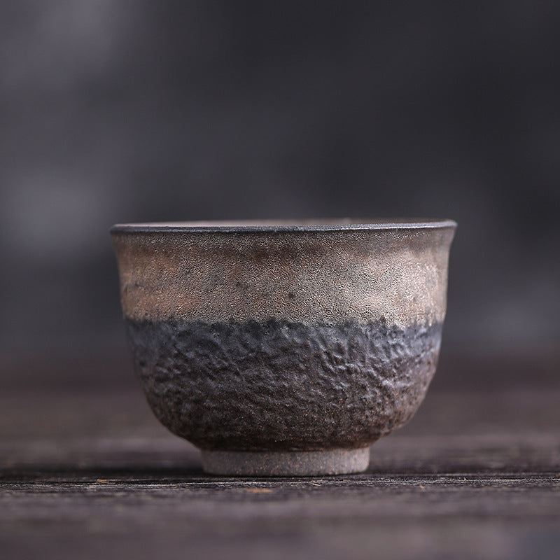 Striped Ceramic Teacup 80ml | Zen Decor Bowl