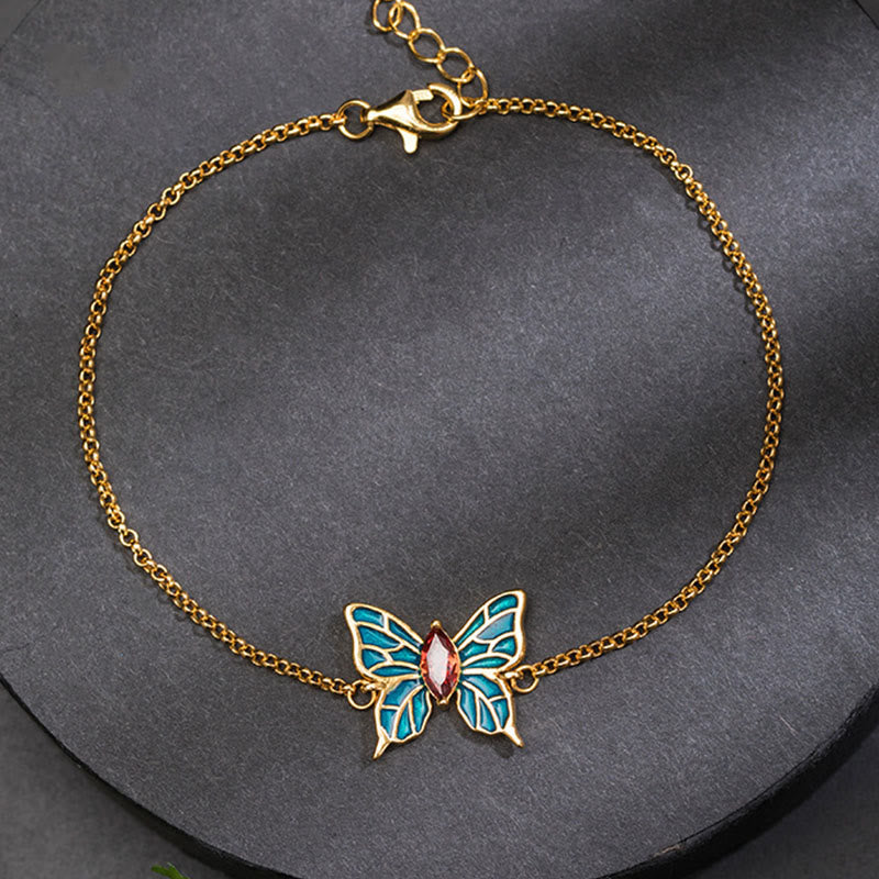 Sterling Silver Feng Shui Butterfly Love Bracelet