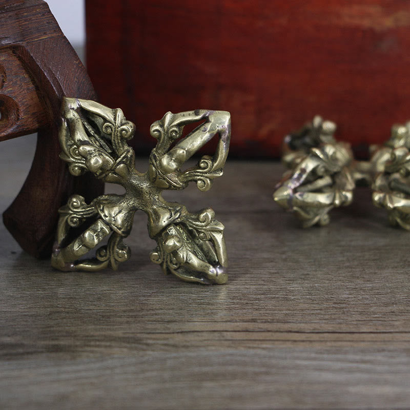 6.7cm Copper Double Dorje Vajra Spiritual Strength Ritual