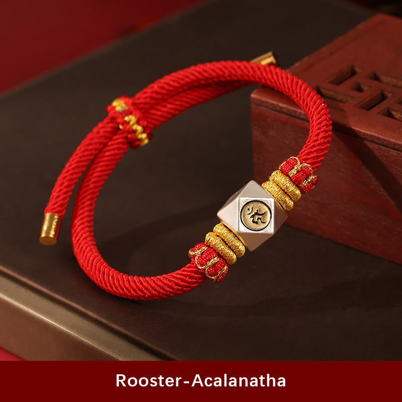 Chinese Zodiac Kids Bracelet | 999 Silver Red Rope Luck Strength