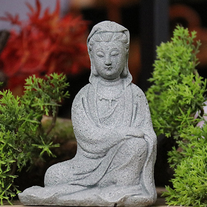 Sandstone Avalokitesvara Buddha Statue for Home Blessing