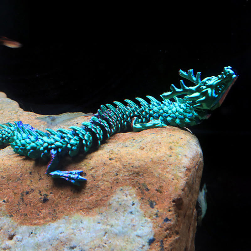 Luminous Feng Shui Dragon Statue 45cm for Luck & Protection