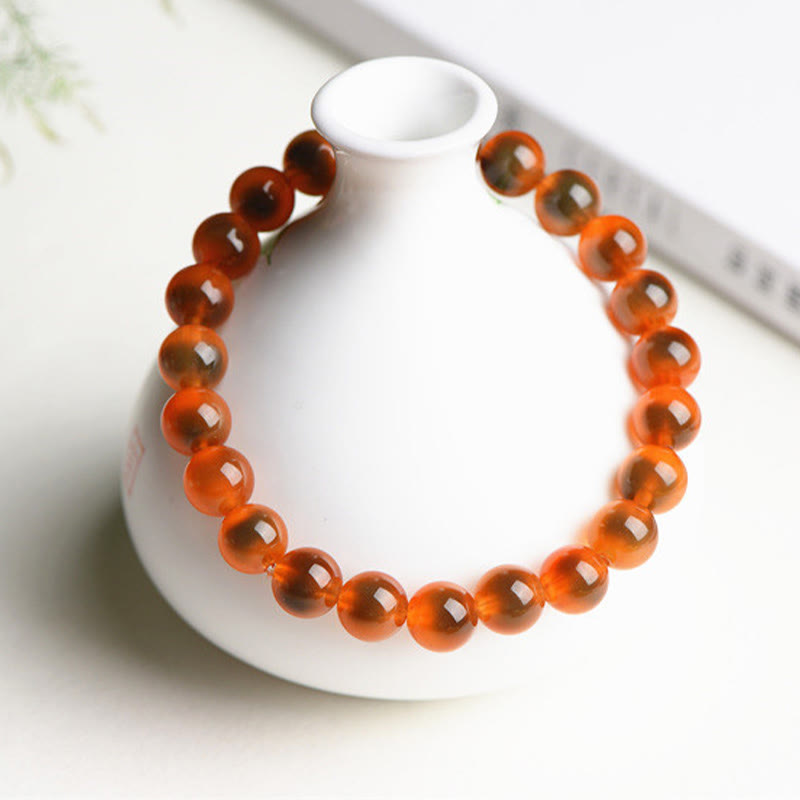 8mm Candy Agate Harmony Bead Agate Bracelet for Strength