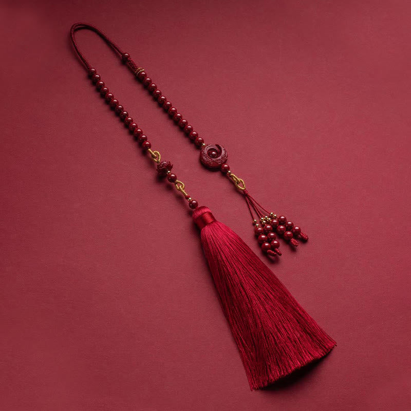 Cinnabar Lotus Car Hanging Decor | Luck & Calm Symbol