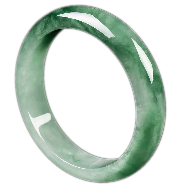55mm Natural Jade Fortune Blessing Bangle Bracelet