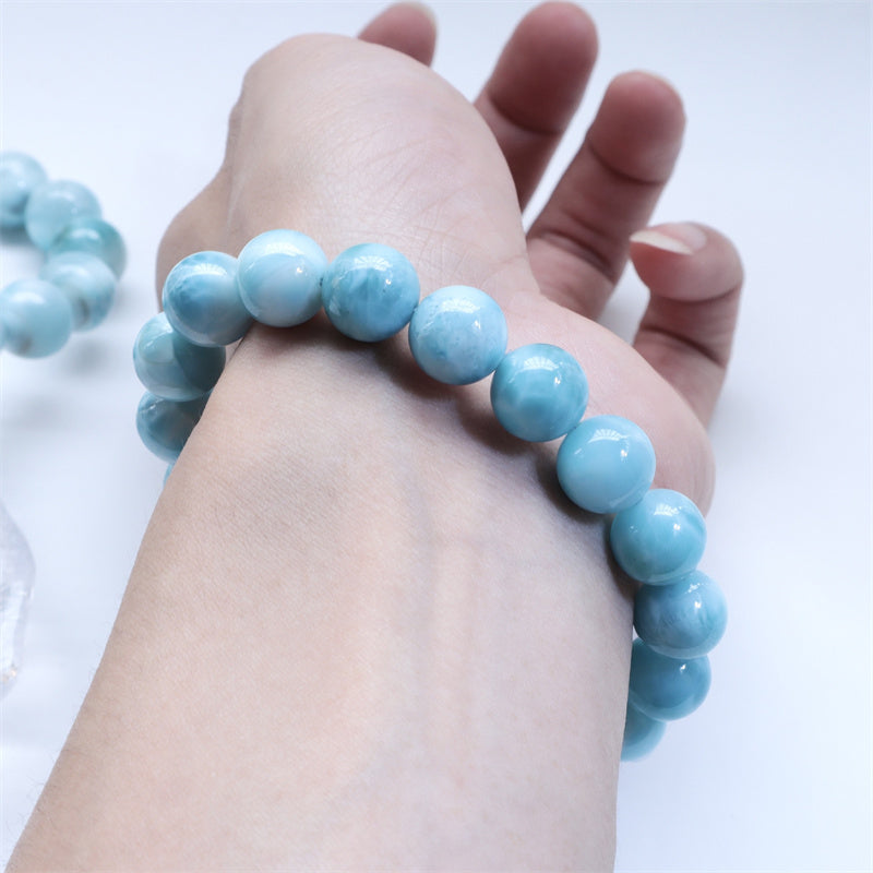 Larimar Wisdom Confidence Bracelet 8mm Natural Stone