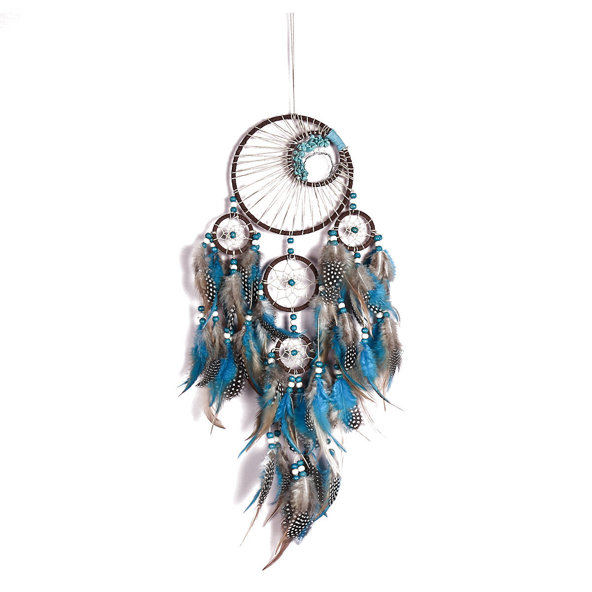 58.5cm Blue Turquoise Crystal Dreamcatcher Decoration