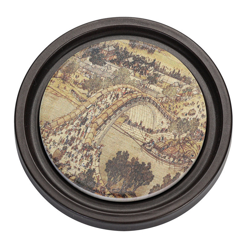 Ceramic Zen Tea Cup Mat 7.9cm | Natural Zen Decor