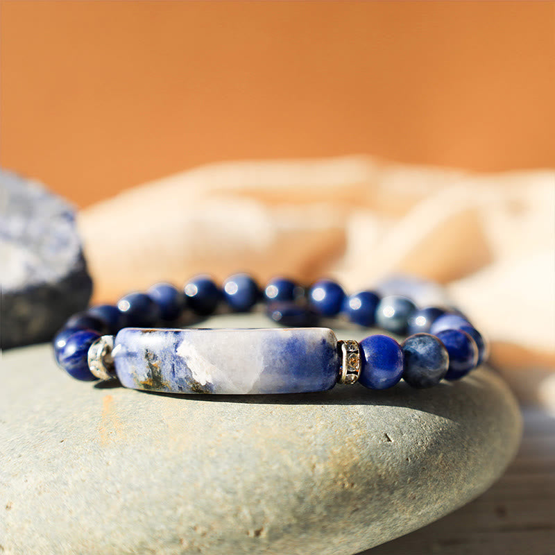 8mm Clear Quartz Love Heart Healing Bracelet for Balance