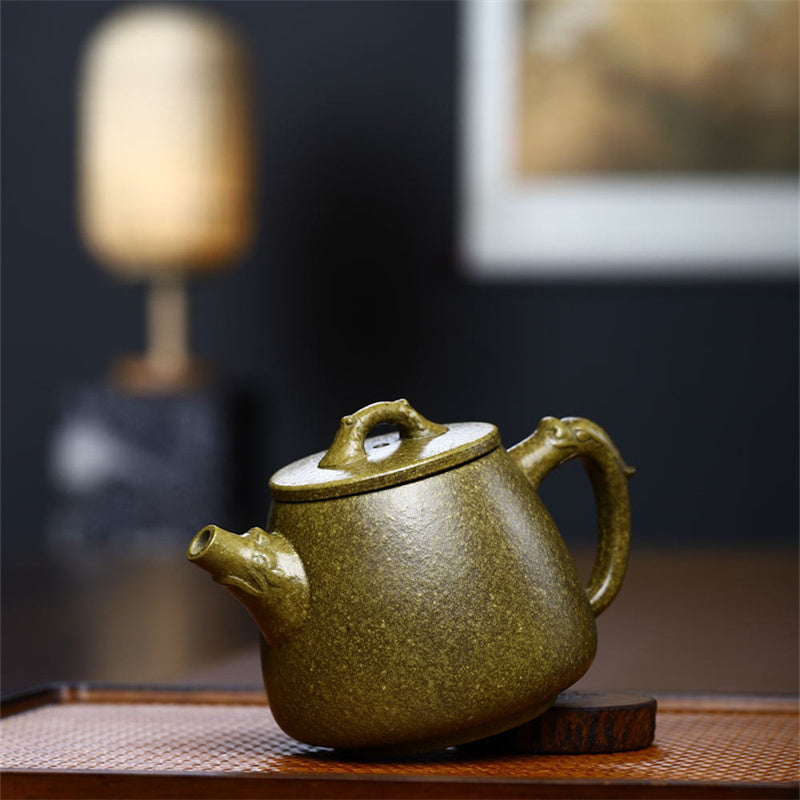 Semi-Handmade Yixing Yellow Green Purple Clay Teapot 240ml