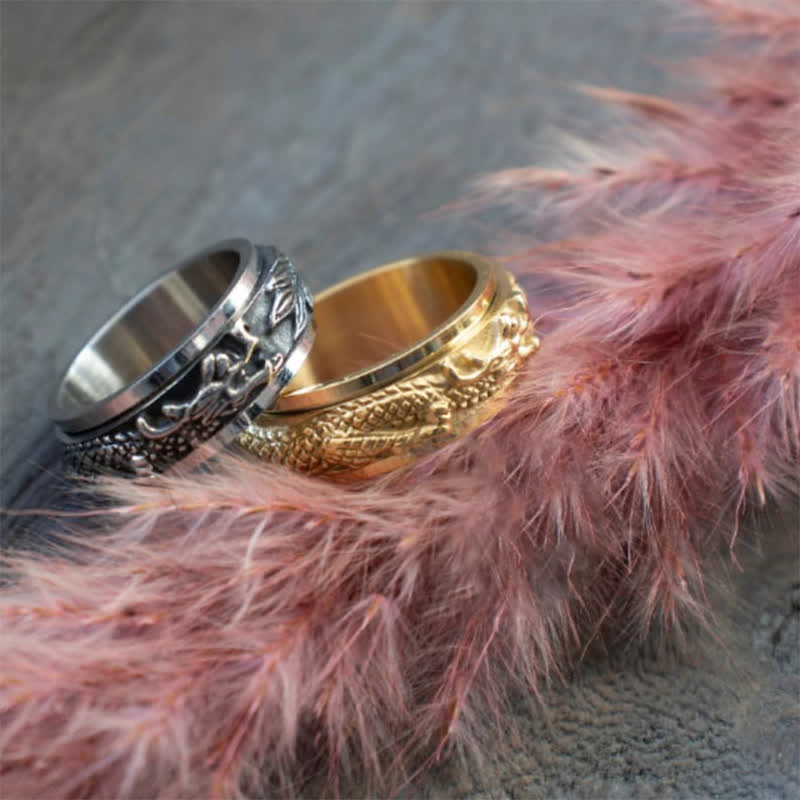 8mm Dragon Titanium Steel Stimulation Ring Unisex