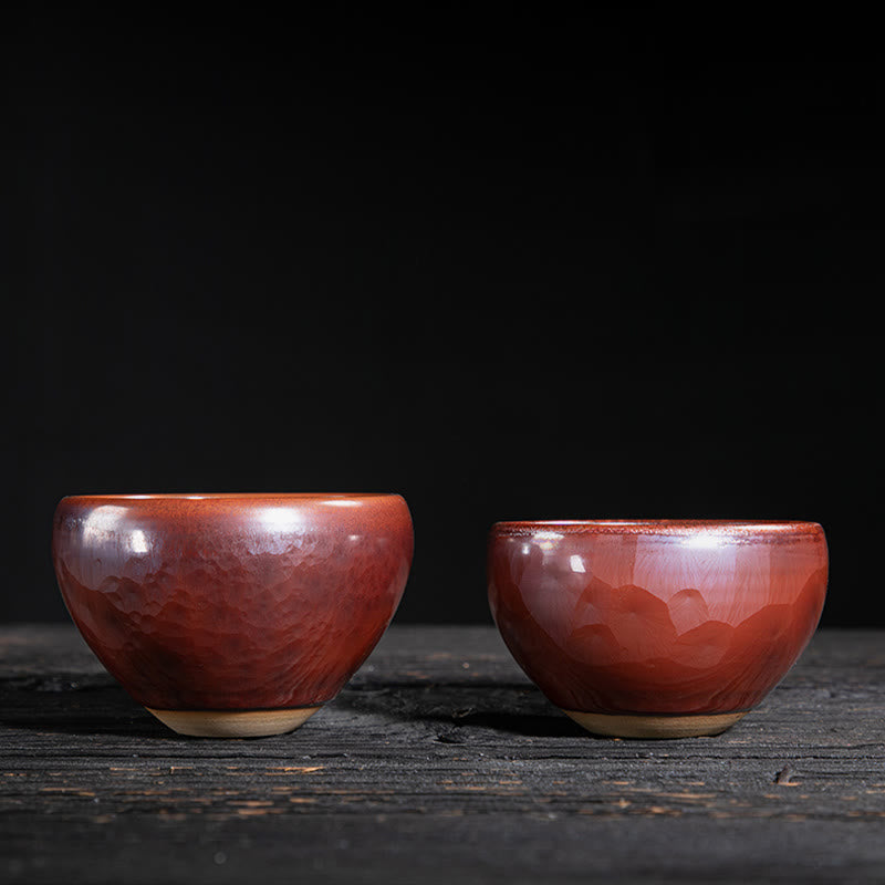 Handmade Lotus Design Ceramic Tea Cup for Kung Fu Tea Ceremony