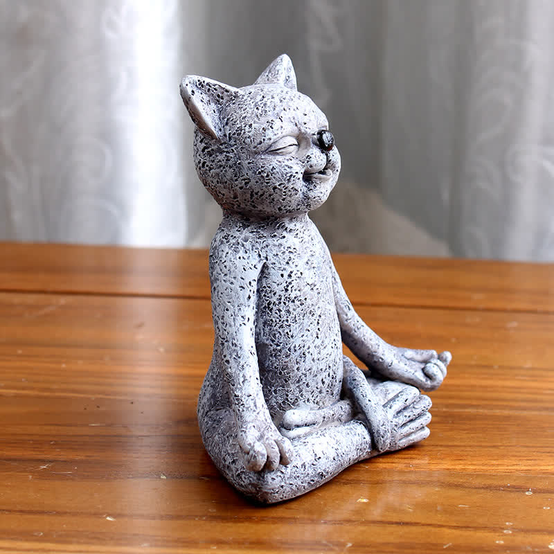 Meditating Zen Dog Cat Frog Spiritual Statue Decoration