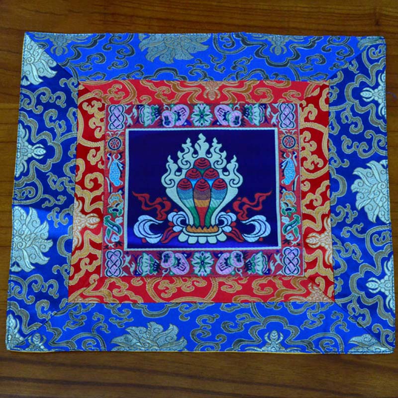 Meditation Prayer Altar Mat with Vajra and Auspicious Symbols