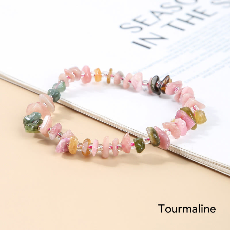 Natural Irregular Shape Crystal Bracelet for Meditation and Balance