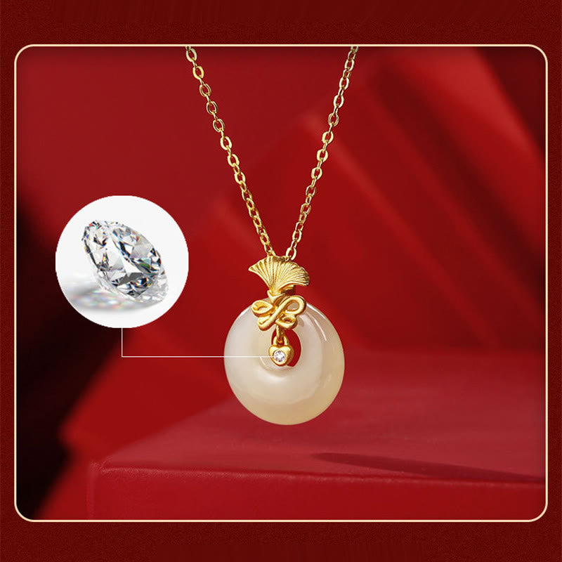 925 Sterling Silver Hetian Jade Prosperity Carnation Flower Necklace