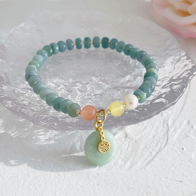 Natural Hetian Jade Prosperity Bracelet with PiXiu Charm