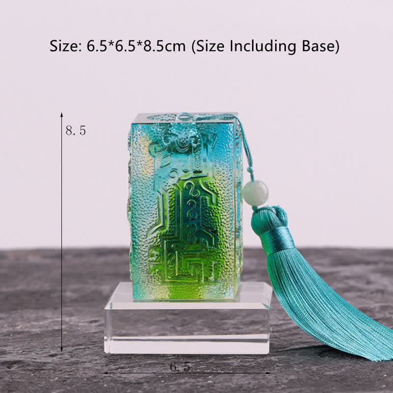 Liuli Feng Shui Crystal Art Piece for Zen Decor Balance