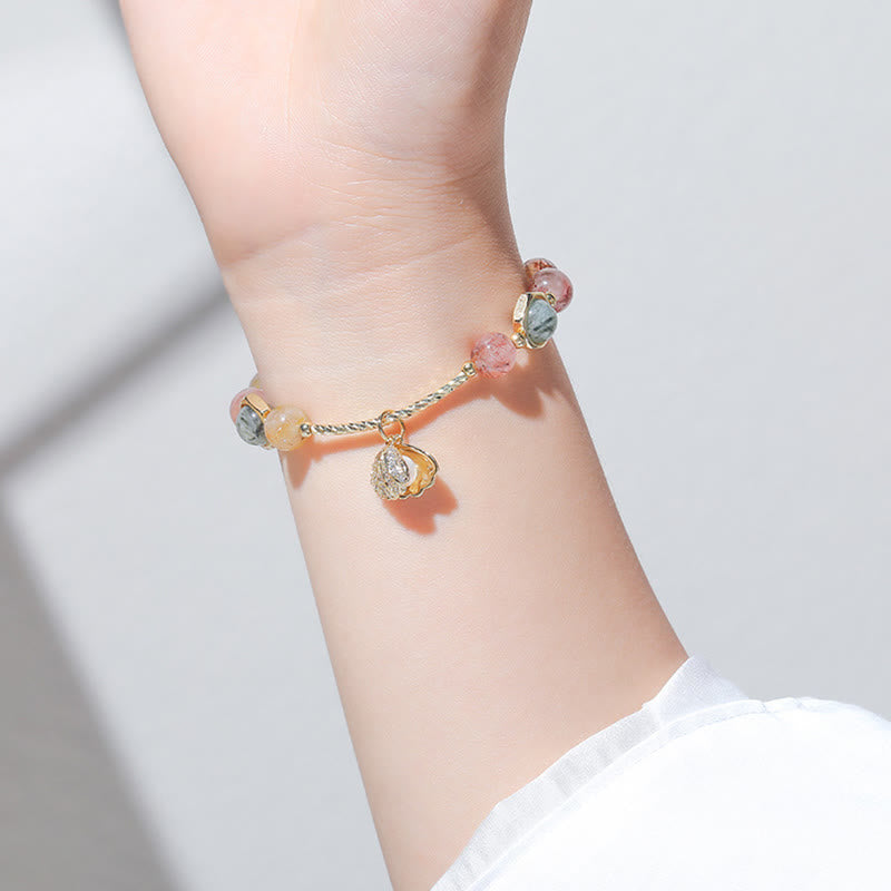 8mm Colorful Rutilated Quartz Protection Bracelet