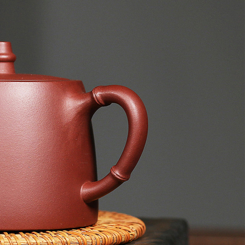 Handmade Purple Clay Bamboo Kung Fu Teapot 260ml