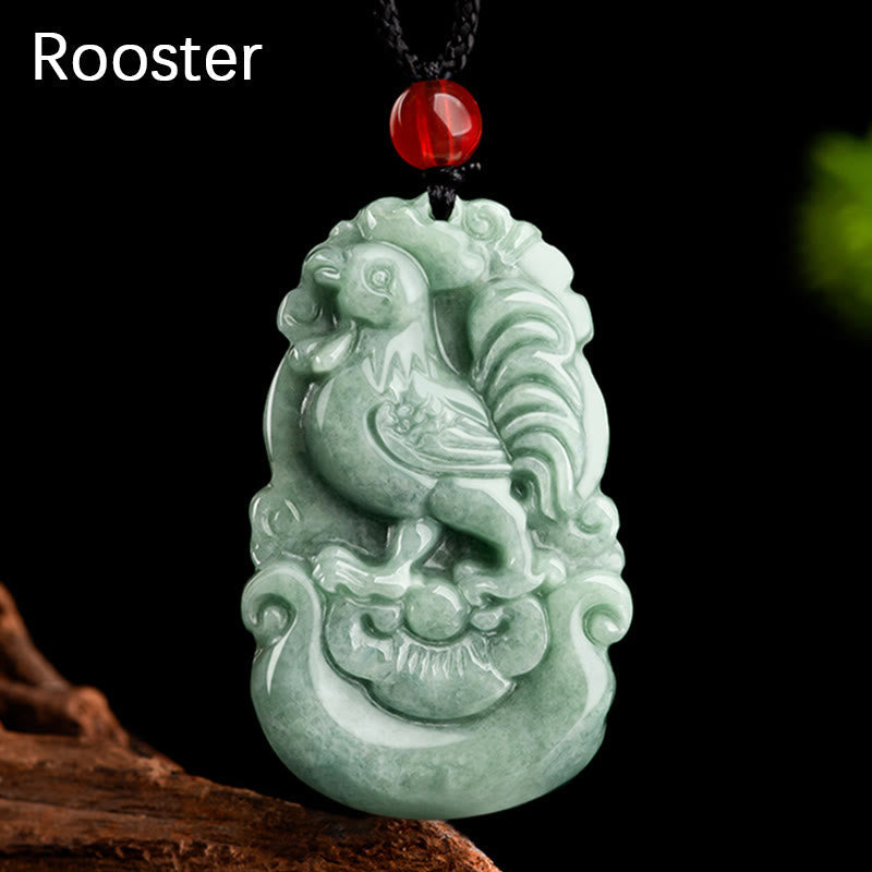Green Jade 12 Chinese Zodiac Luck | Prosperity Necklace