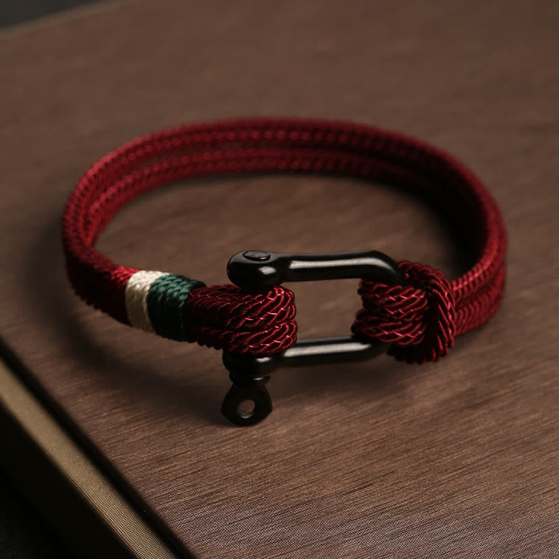 Red String Bracelet with Stainless Steel Buckle for Luck & Protection