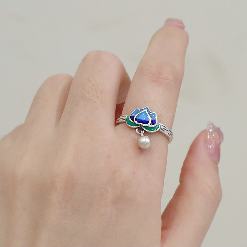 Copper Lotus Ring | Adjustable Enlightenment Symbol