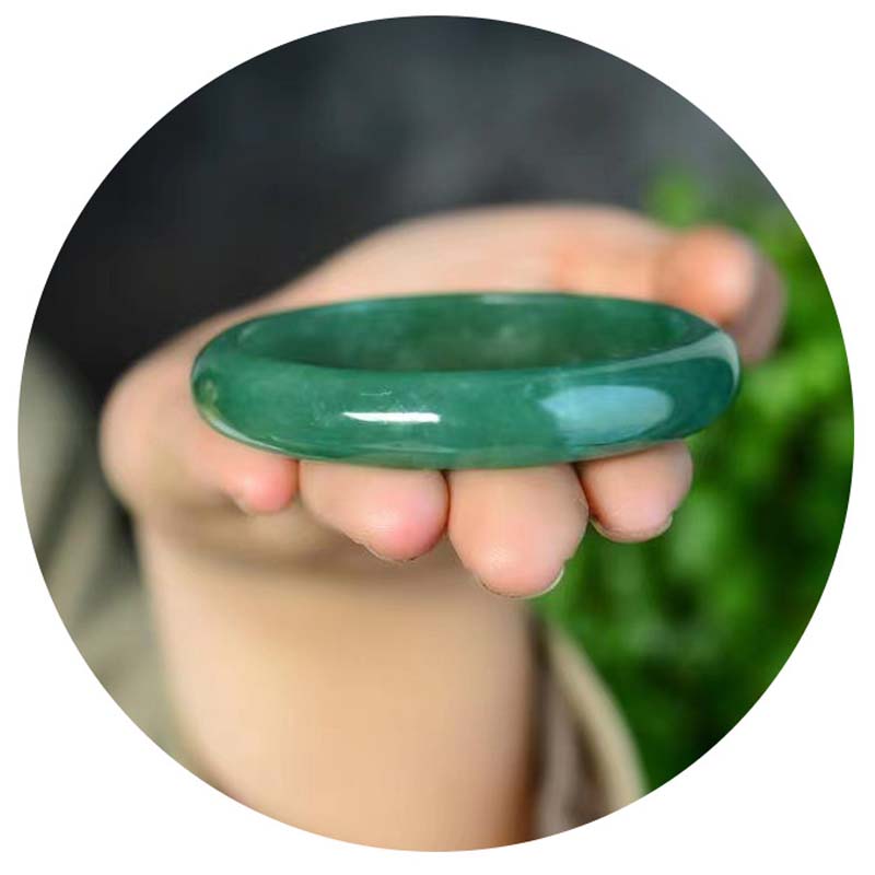 Jade Bangle Bracelet 58mm for Abundance & Protection