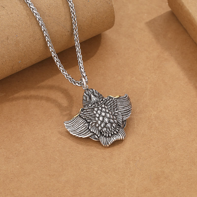 Copper Garuda Bird Protection Necklace Spiritual Pendant
