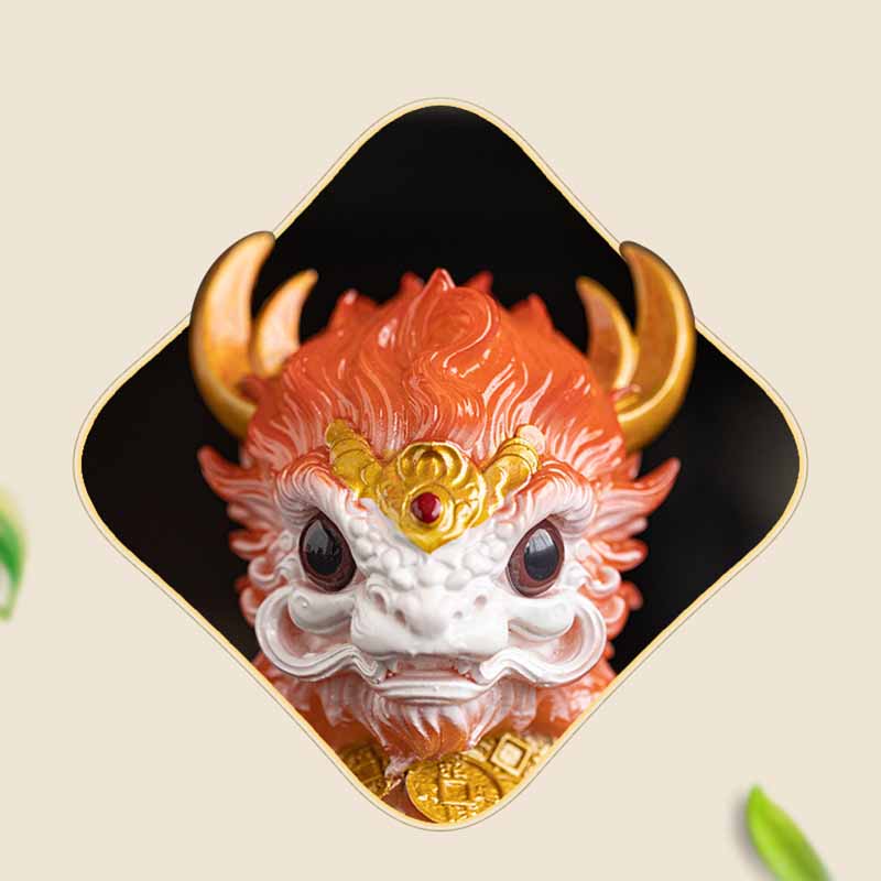 Color Changing Kirin Resin Spiritual Statue | Home Zen Decor