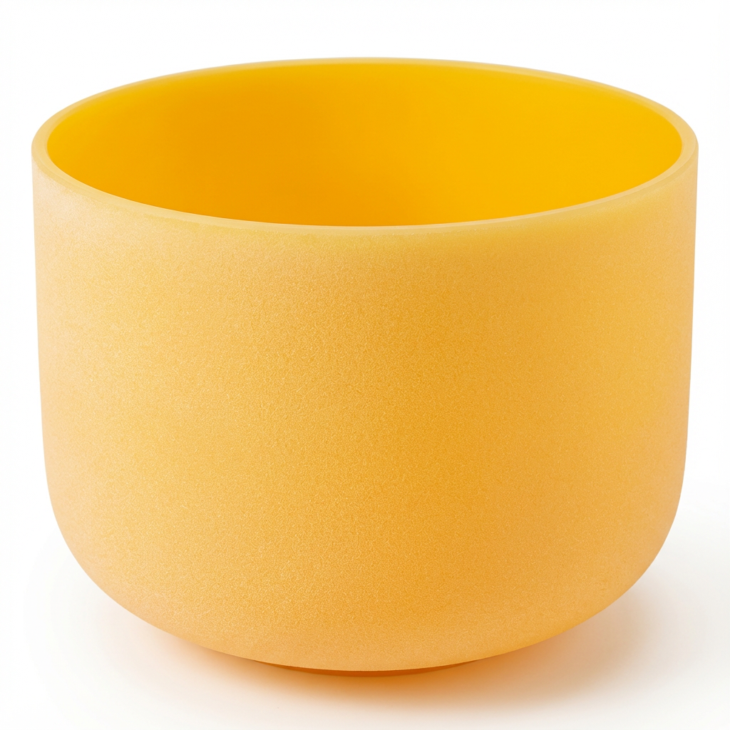 Yellow E Note Solar Plexus Chakra Crystal Singing Bowl
