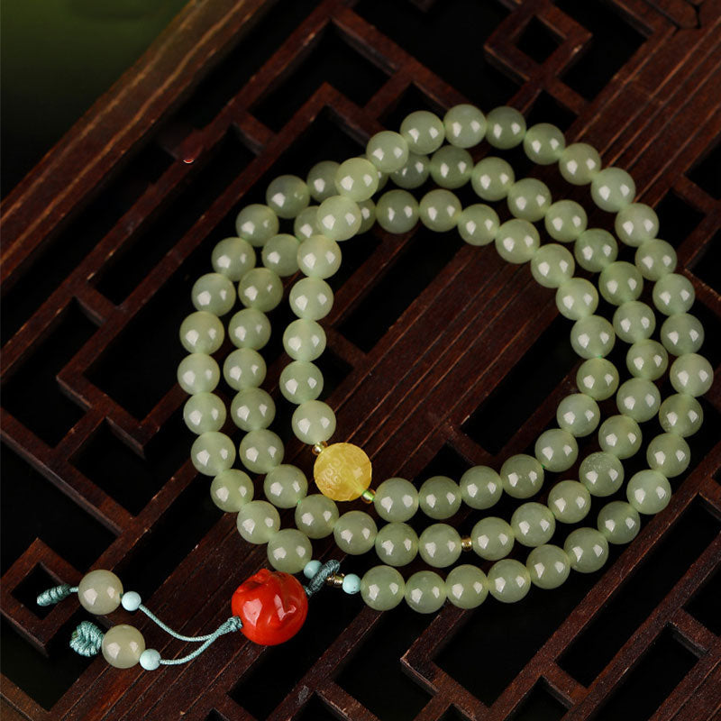 6mm Jade Prosperity Bracelet for Luck & Abundance