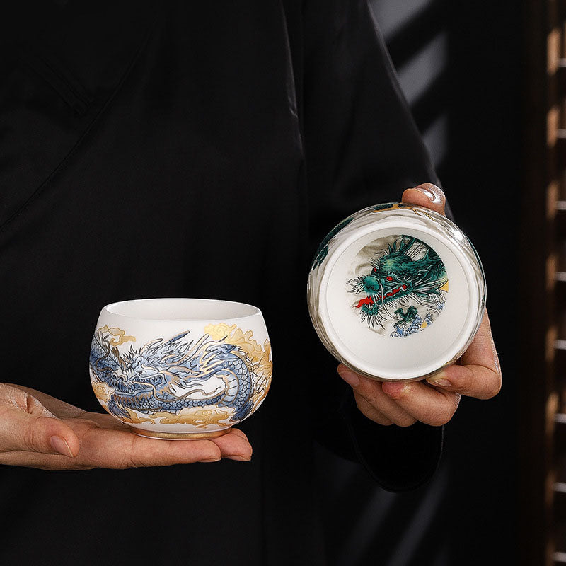 Ceramic Zen Teacup 185ml for Mindful Kung Fu Tea Ceremony