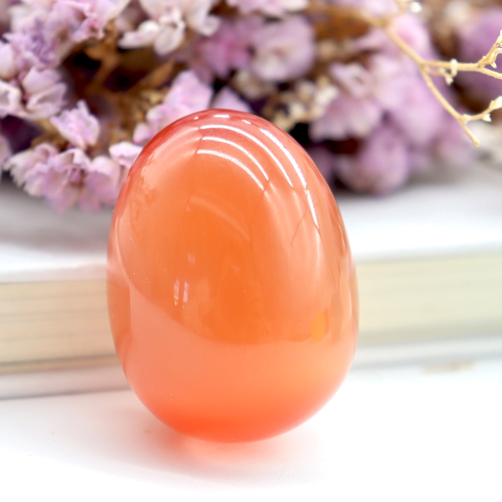 5cm Polished Crystal Egg Palm Stone for Meditation