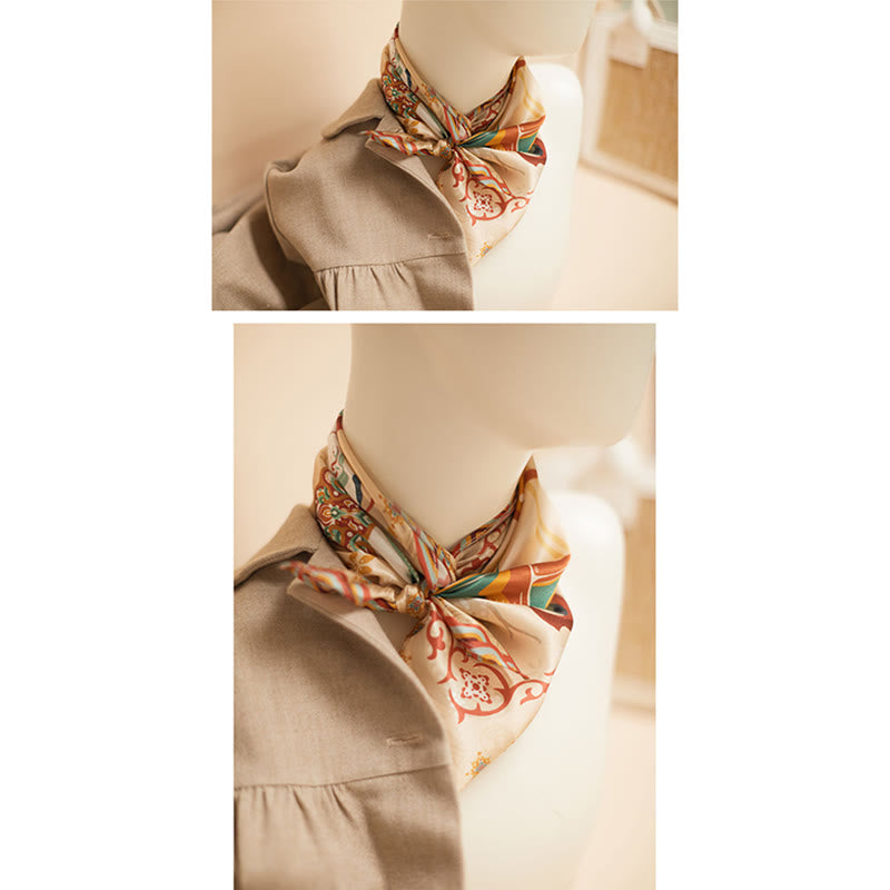 100% Mulberry Silk Scarf Inspired by Riyue Mountain | Tibetan Scarves