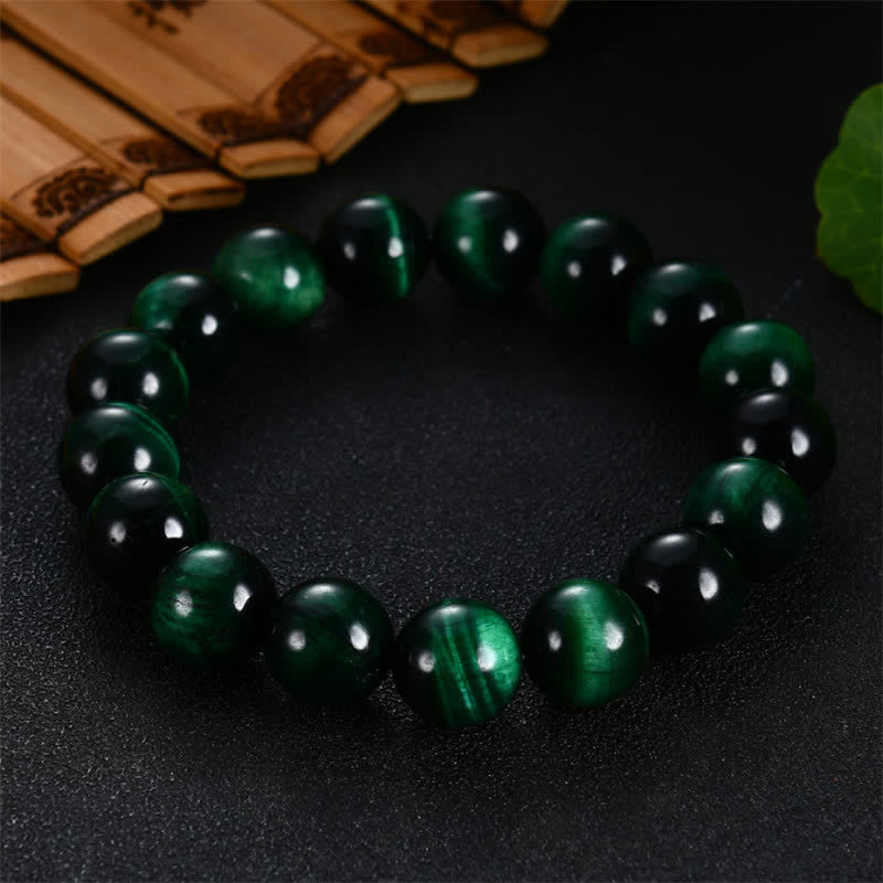 8mm Green Tiger Eye Strength Bracelet for Self-Love