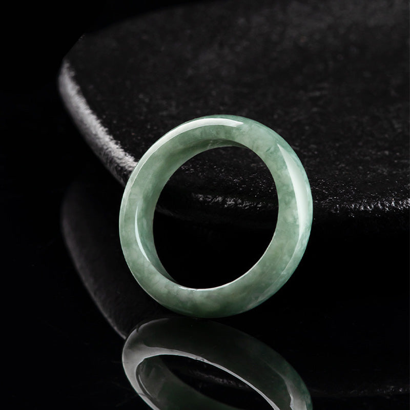 Jade Abundance Healing Ring | Natural Stone 6.5mm Width