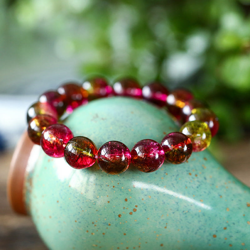 8mm Tourmaline Spiritual Bracelet for Love & Wisdom