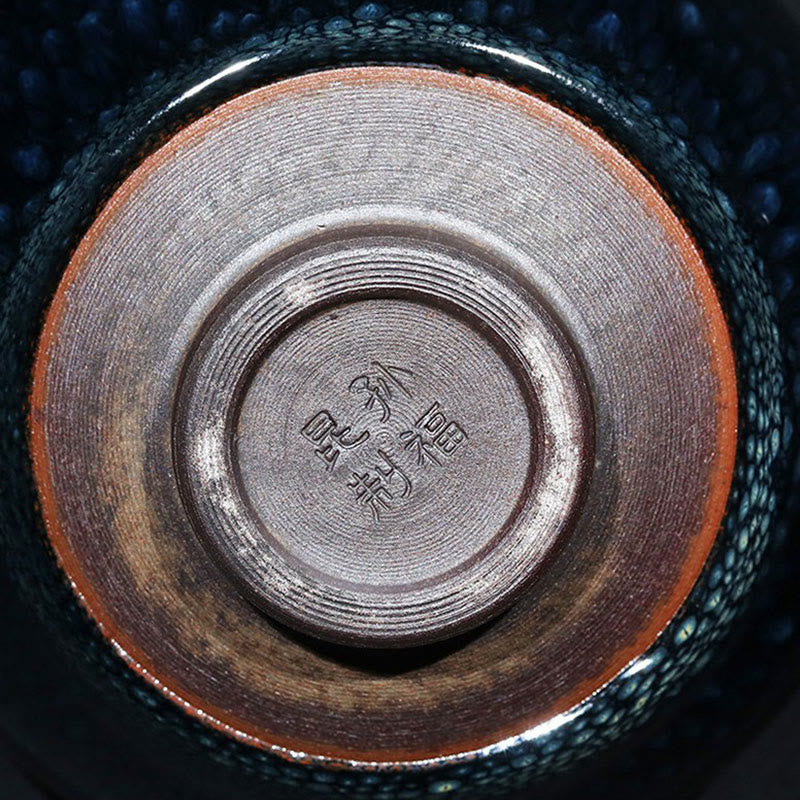 Handmade Blue Francolinus Spot Jianzhan Ceramic Tea Cup 110ml