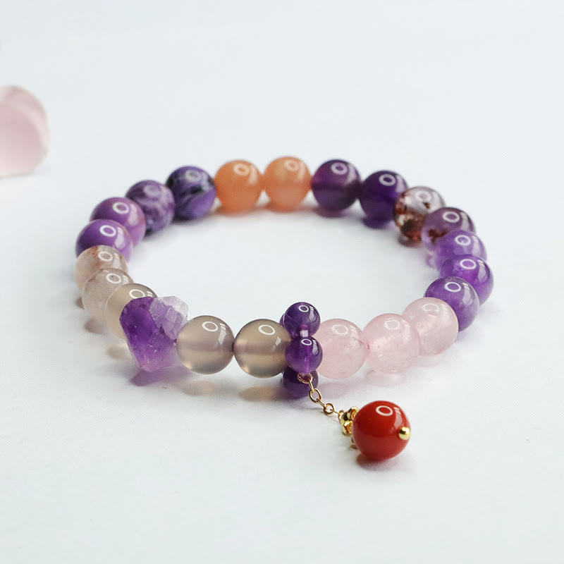 Amethyst Inner Peace Healing Bracelet 7-8mm Beads