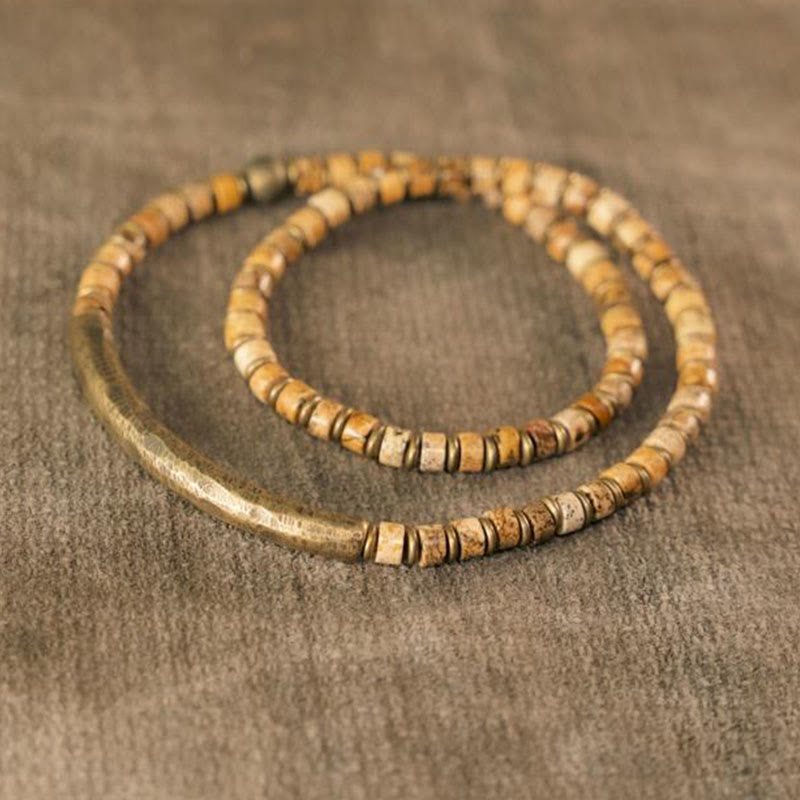 4mm Sodalite Picture Jasper Harmony Wisdom Bracelet