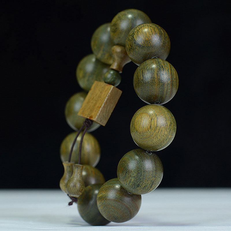 15mm Green Sandalwood Soothing Cure Bracelet Meditation