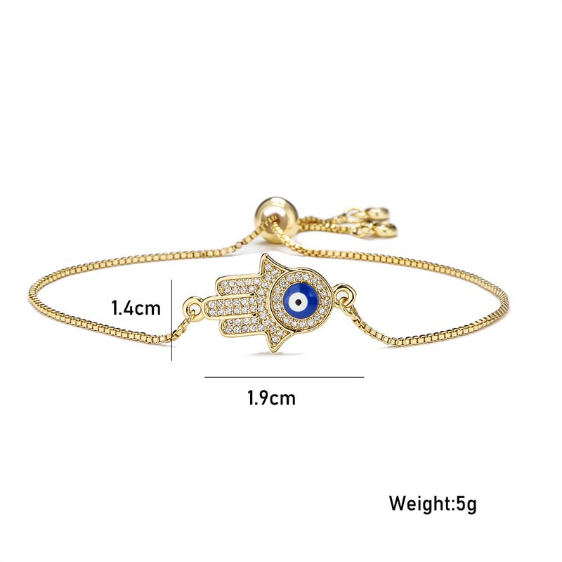 Copper Evil Eye Protection Bracelet for Courage and Luck