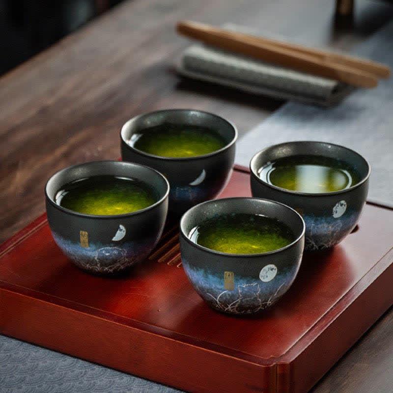 Ceramic Black Cat Tea Cup 140ml - Japanese Tableware